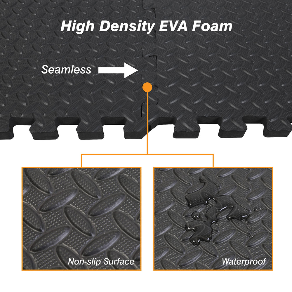 Mat Block under gym equipment demonstrating floor protection and shock absorption