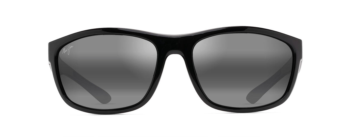 Maui Jim Nuu Landing front view showing oval frame and neutral grey lenses for balanced vision