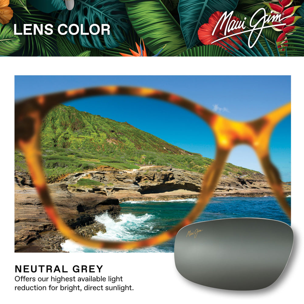Maui Jim Nuu Landing worn outdoors on face demonstrating comfortable large-fit and active use