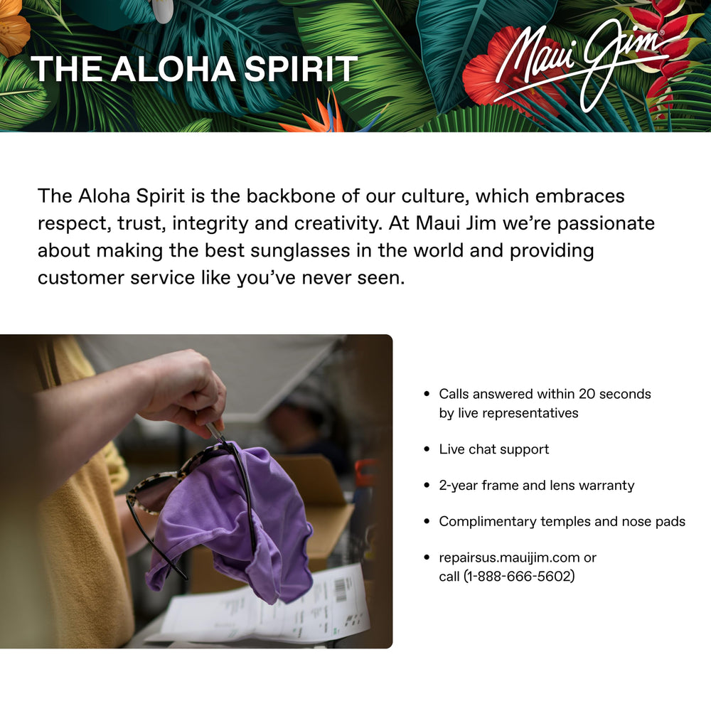 Maui Jim Nuu Landing inside protective case and packaging for safe transport and storage