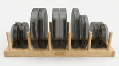 MAUMI front view of wooden rack showing stable storage and neat organization