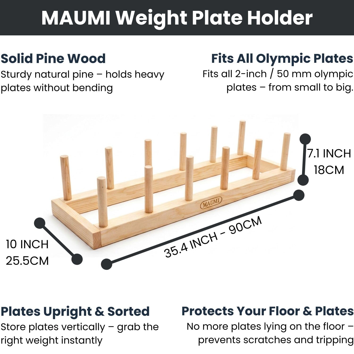 MAUMI side profile demonstrating angled pins for easy plate access benefit