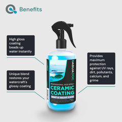 MAV AquaDoc glossy gelcoat texture showing mirror-like finish benefit