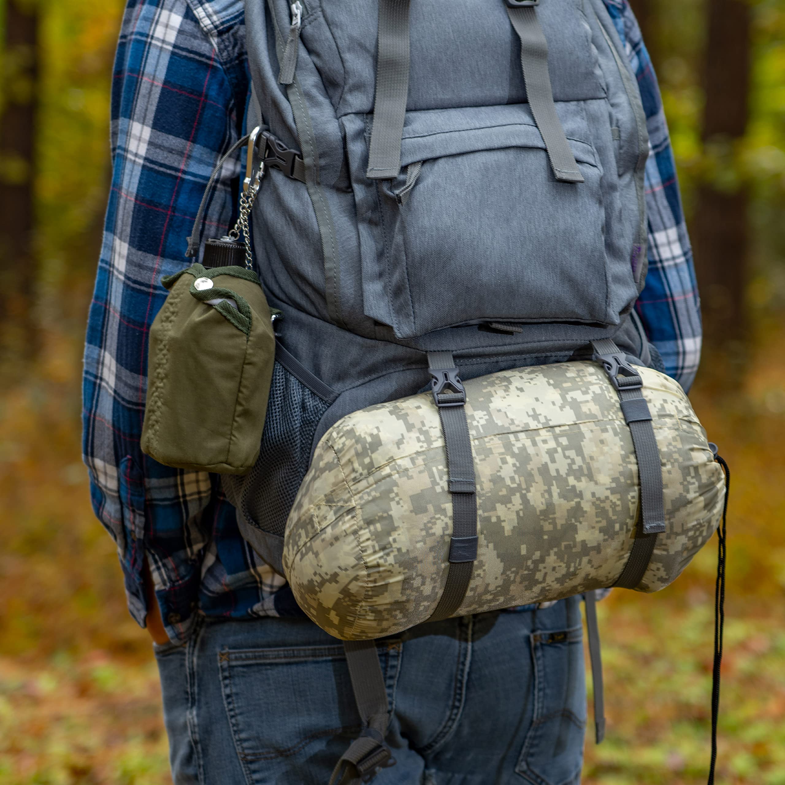 Maxam sleeping bag inside a tent showing user comfort and lightweight camping benefit
