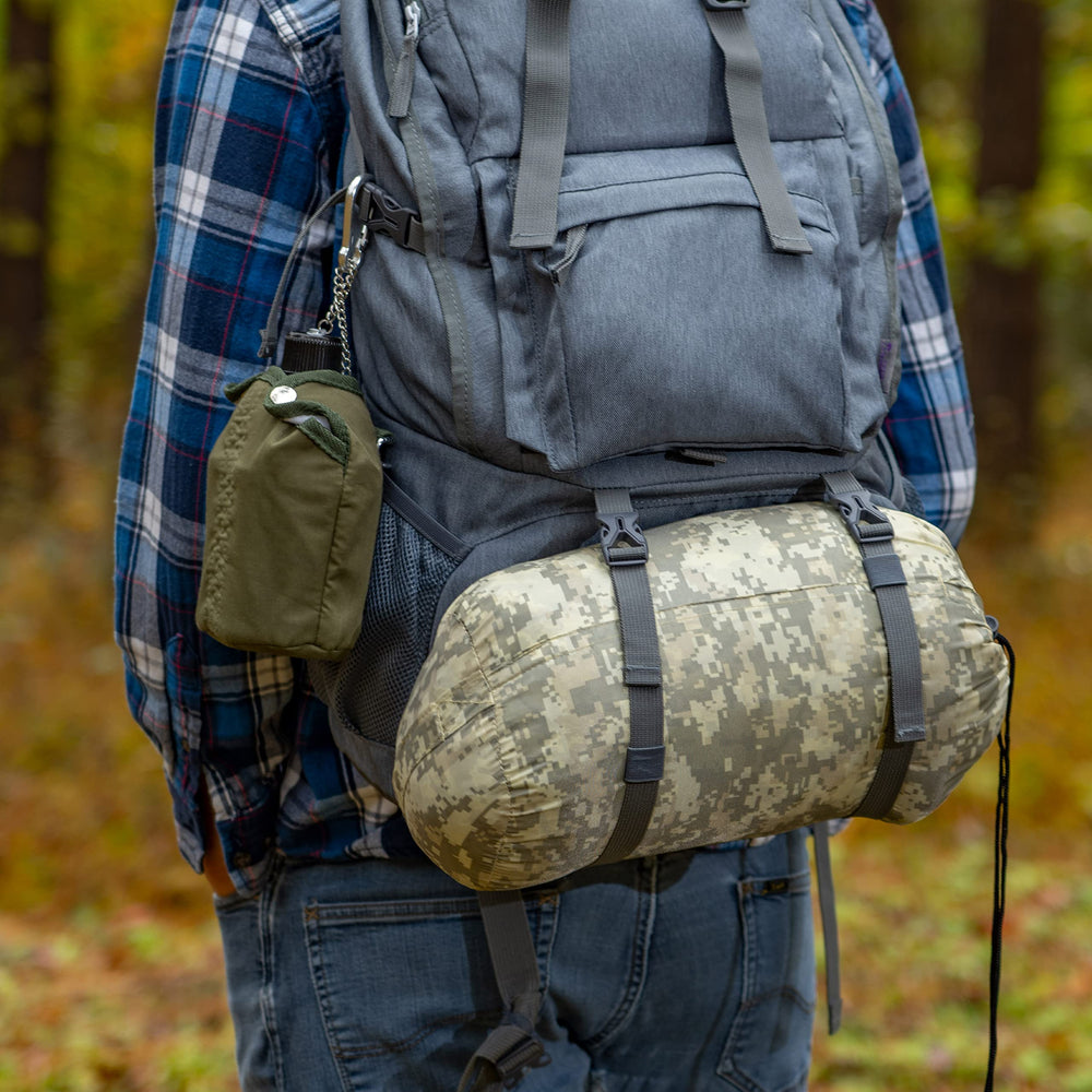 Maxam sleeping bag inside a tent showing user comfort and lightweight camping benefit