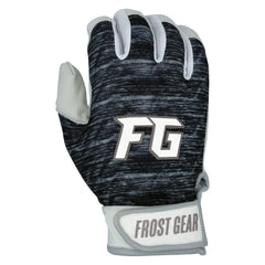 MaxBP Frost Gear front view showing white gloves and clear bat grip benefit