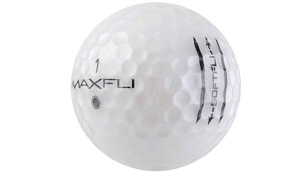 Maxfli four translucent colors on grass for fast visual tracking during play