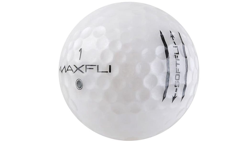 Maxfli four translucent colors on grass for fast visual tracking during play