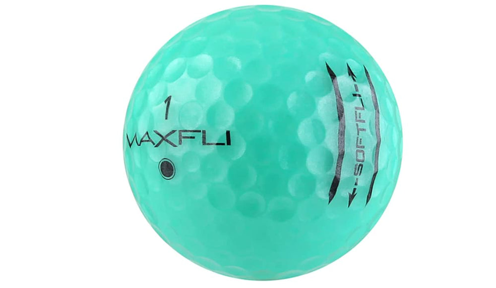 Maxfli icosahedron dimple close-up demonstrating aerodynamic flight benefit
