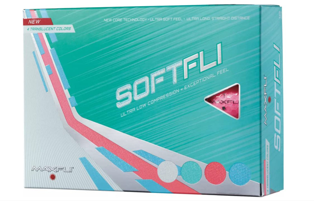 Maxfli front packaging showing 12 balls and clear product ID for easy selection