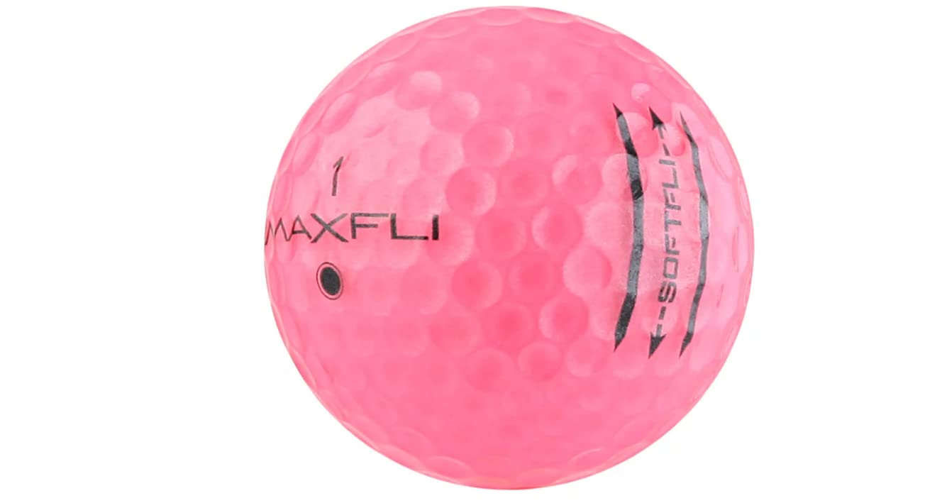 Maxfli ball in flight after driver strike illustrating longer carry distance