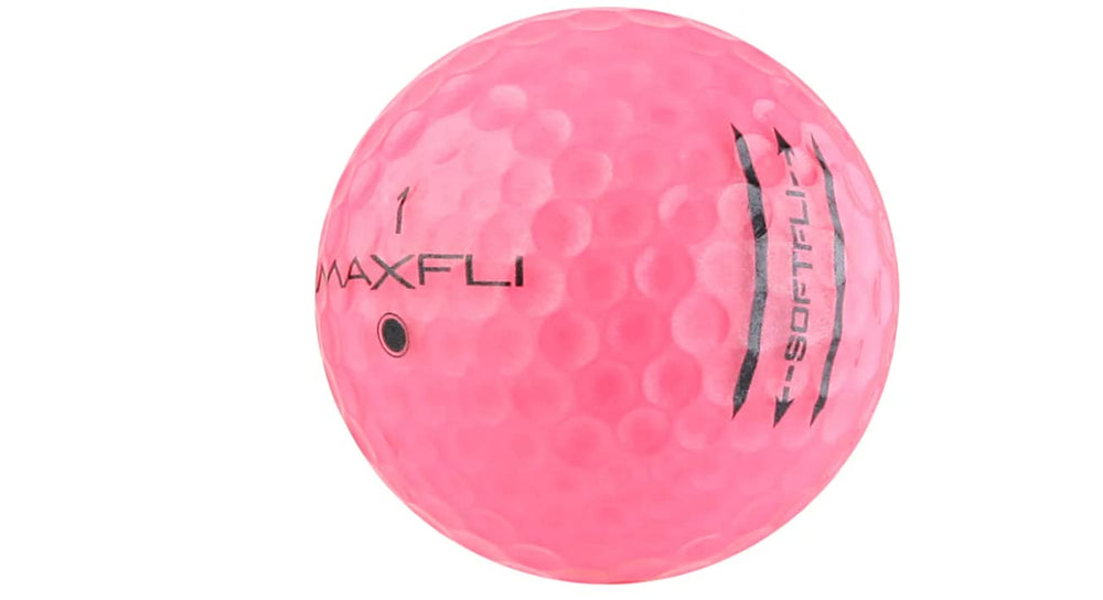Maxfli ball in flight after driver strike illustrating longer carry distance