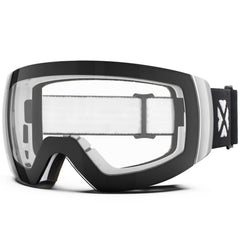 MAXJULI front view white frame and clear lens showing full field of view and protection