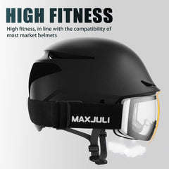 MAXJULI worn over prescription glasses demonstrating OTG fit and eye protection