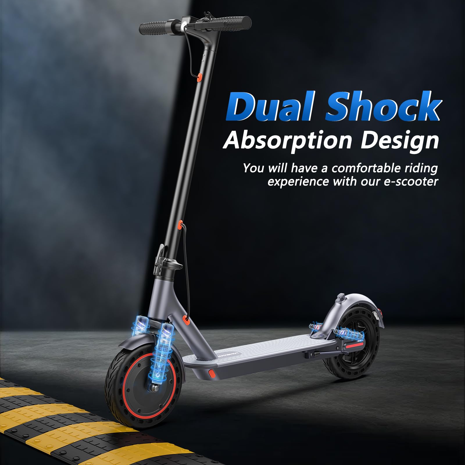 MAXSHOT 14-inch tire and tread showing improved rollover comfort on rough surfaces