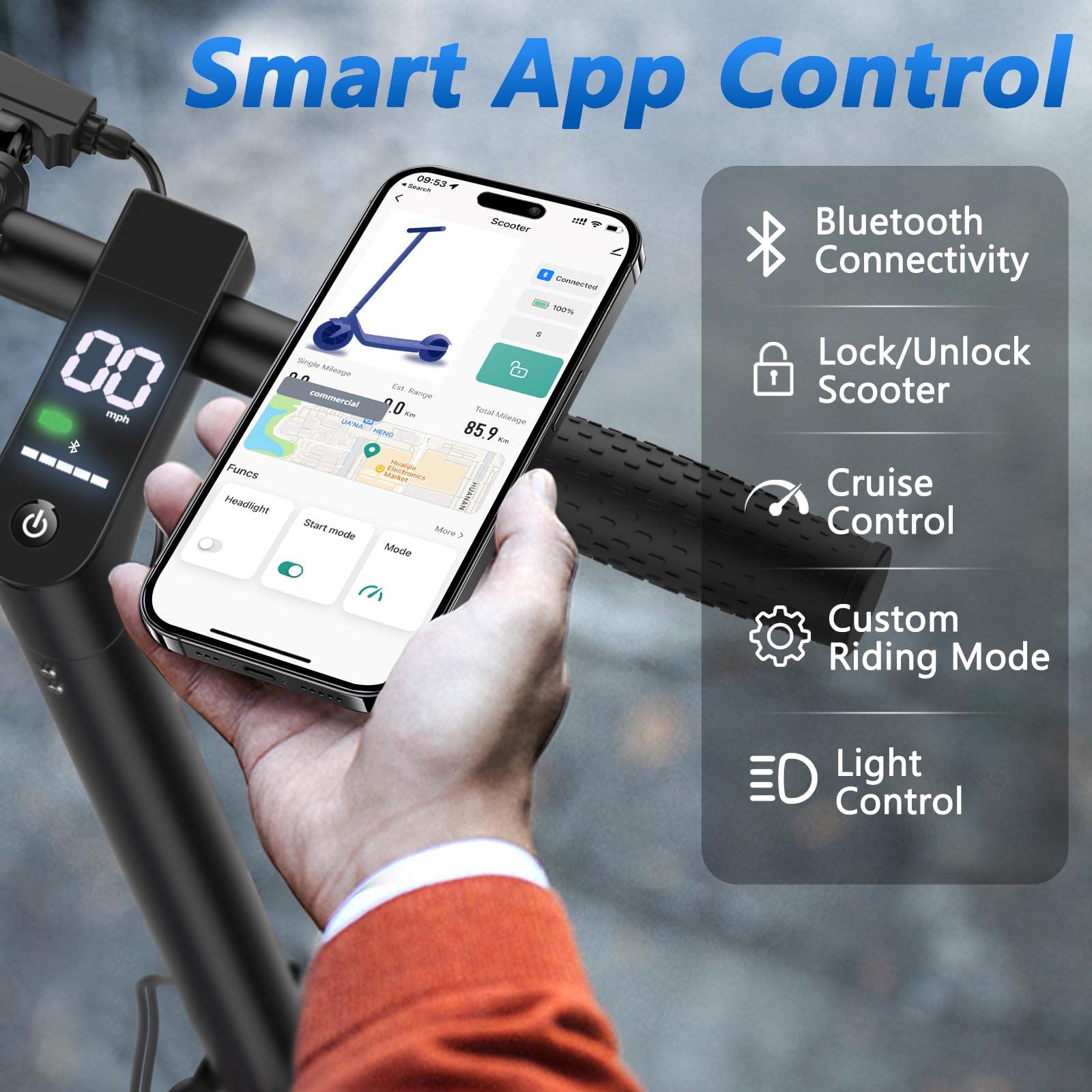 MAXSHOT dual suspension close-up absorbing shocks for smoother city rides