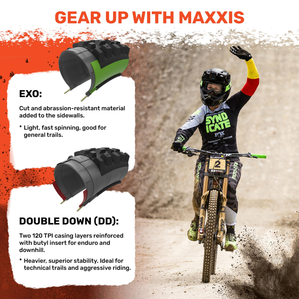 Maxxis Aggressor riding on rocky trail showing traction and confidence