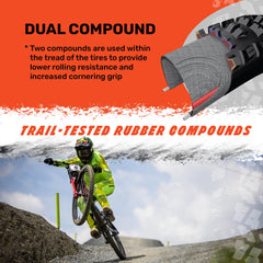 Maxxis Aggressor fitted on bike rear wheel, delivers reliable trail traction