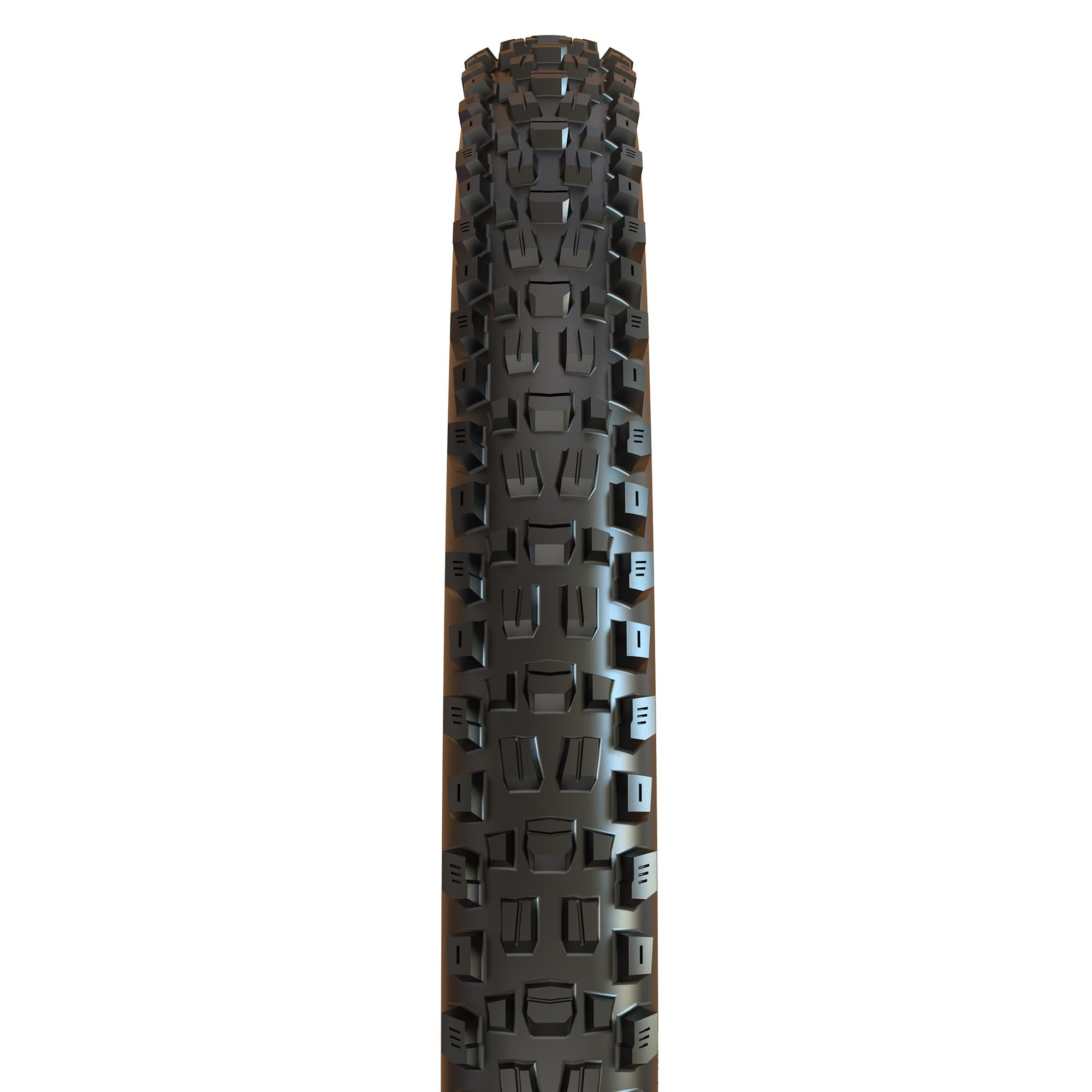 Maxxis Assegai close-up of shoulder knobs for better cornering grip