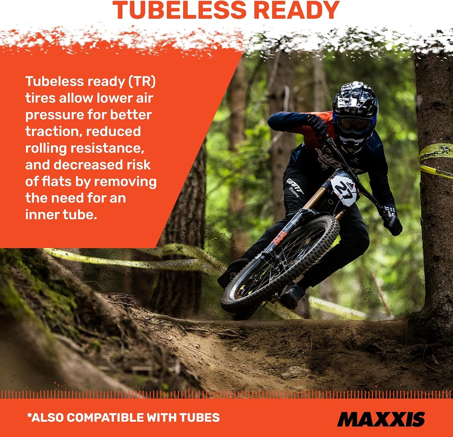 Maxxis size comparison showing 27.5x2.50 scale for fit and compatibility