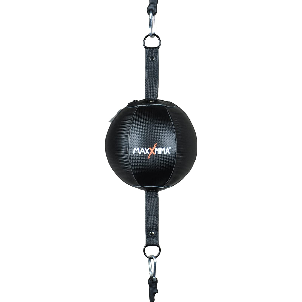 MaxxMMA double end ball front view showing compact target and durable bladder for fast training