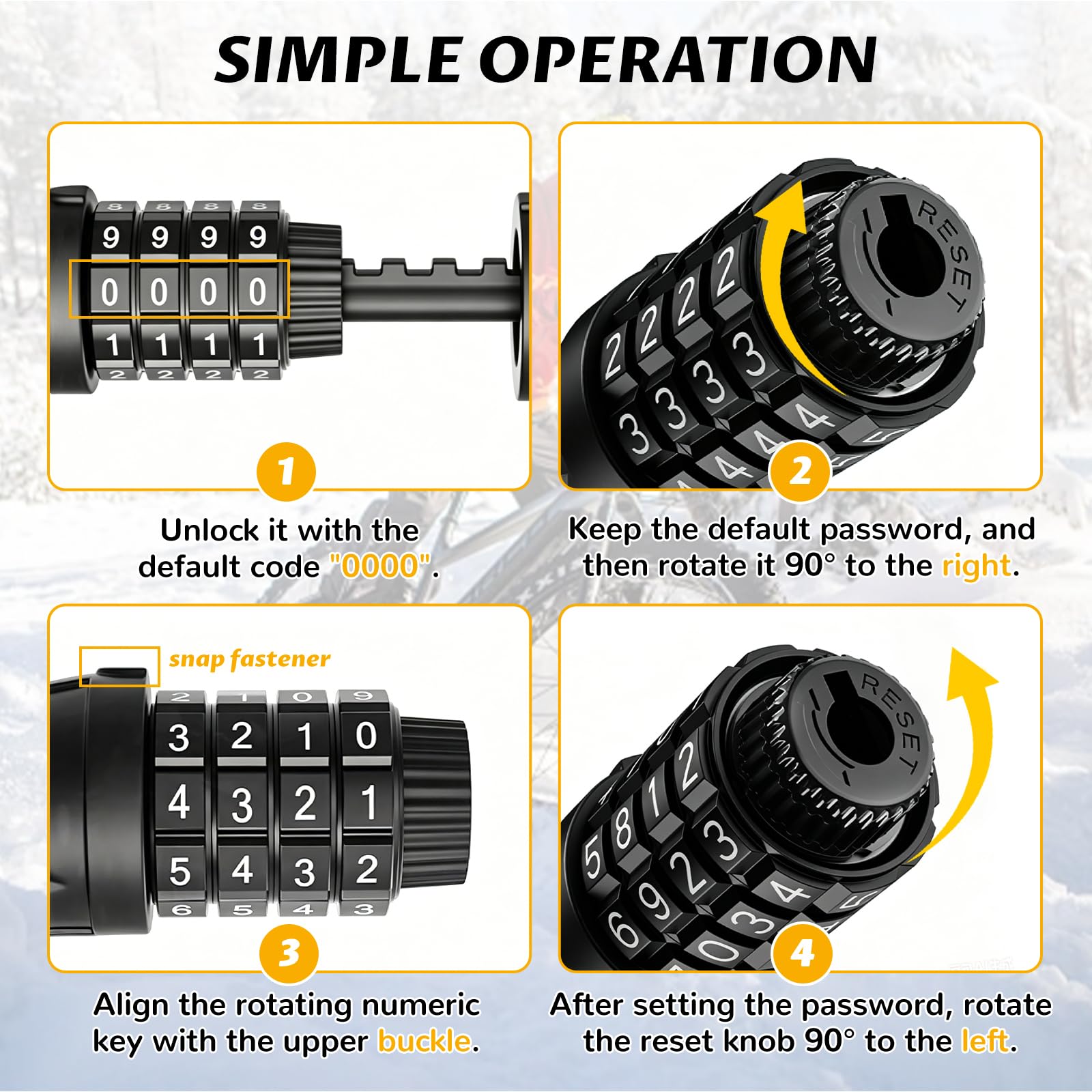 Mbeysaq coiled lock inside a backpack, highlighting portable self-coiling design