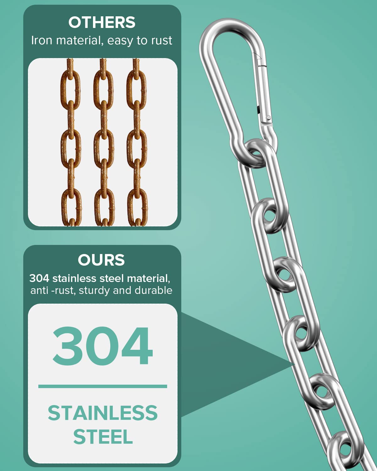 Mbotnee chain used during cable curl showing stable grip and smooth movement