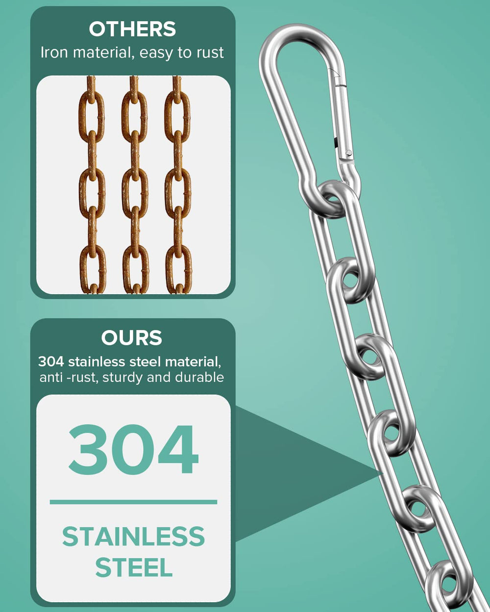 Mbotnee chain used during cable curl showing stable grip and smooth movement