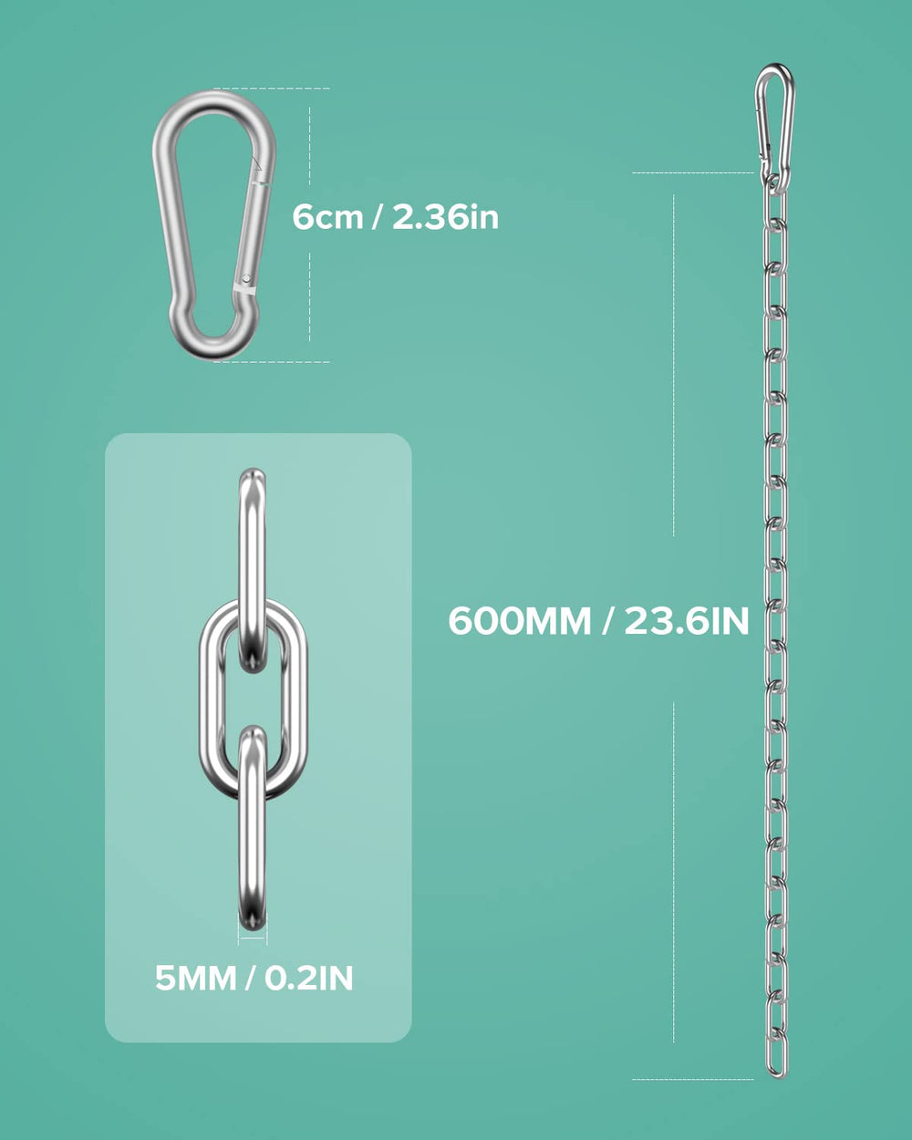 Mbotnee snap hook detail demonstrating quick attachment and secure connection