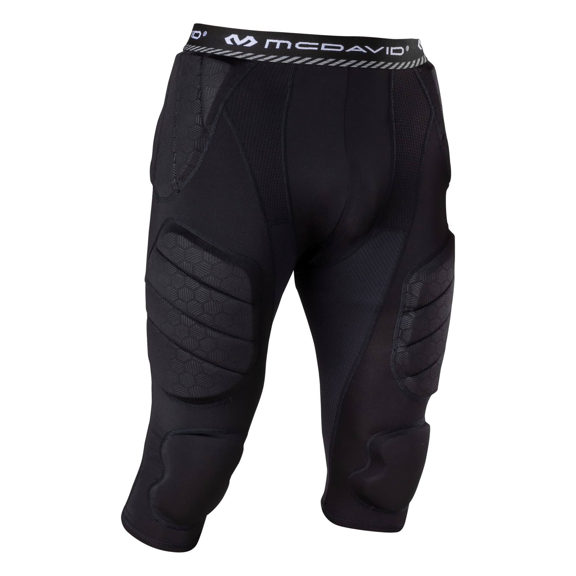 McDavid front view of 3/4 tight showing full seven-pad coverage and secure fit