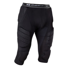 McDavid front view of 3/4 tights showing full pad coverage and comfort
