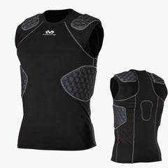 McDavid Rival front view showing slim fit and chest protection for confidence