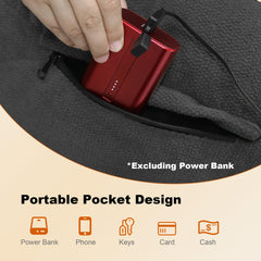 MDSTOP internal pocket with power bank providing secure cord storage benefit