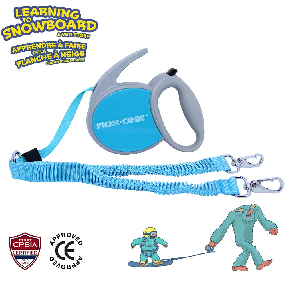 MDXONE size scale comparison showing harness fit on a child for sizing
