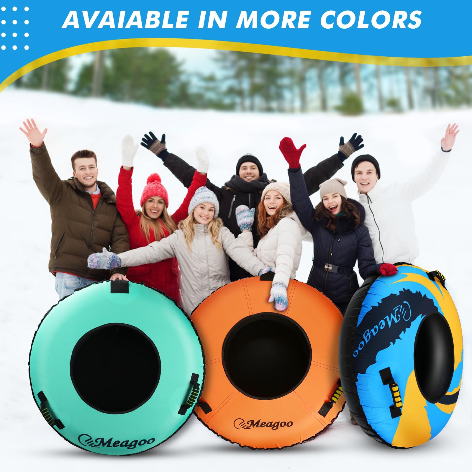 Meagoo deflated folded tube in car trunk saving storage space and transport