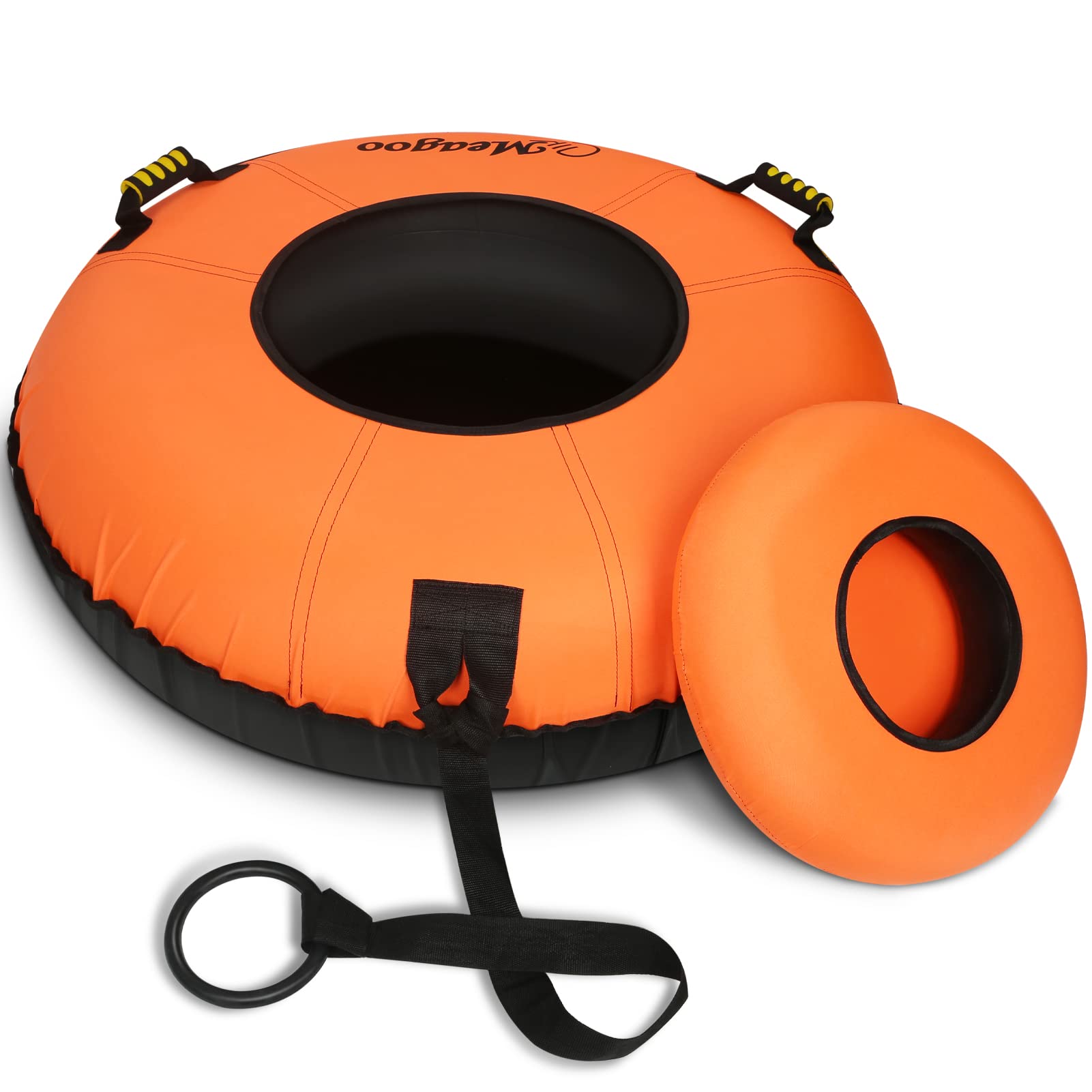 Meagoo front view of 40-inch snow tube showing durable construction and stability