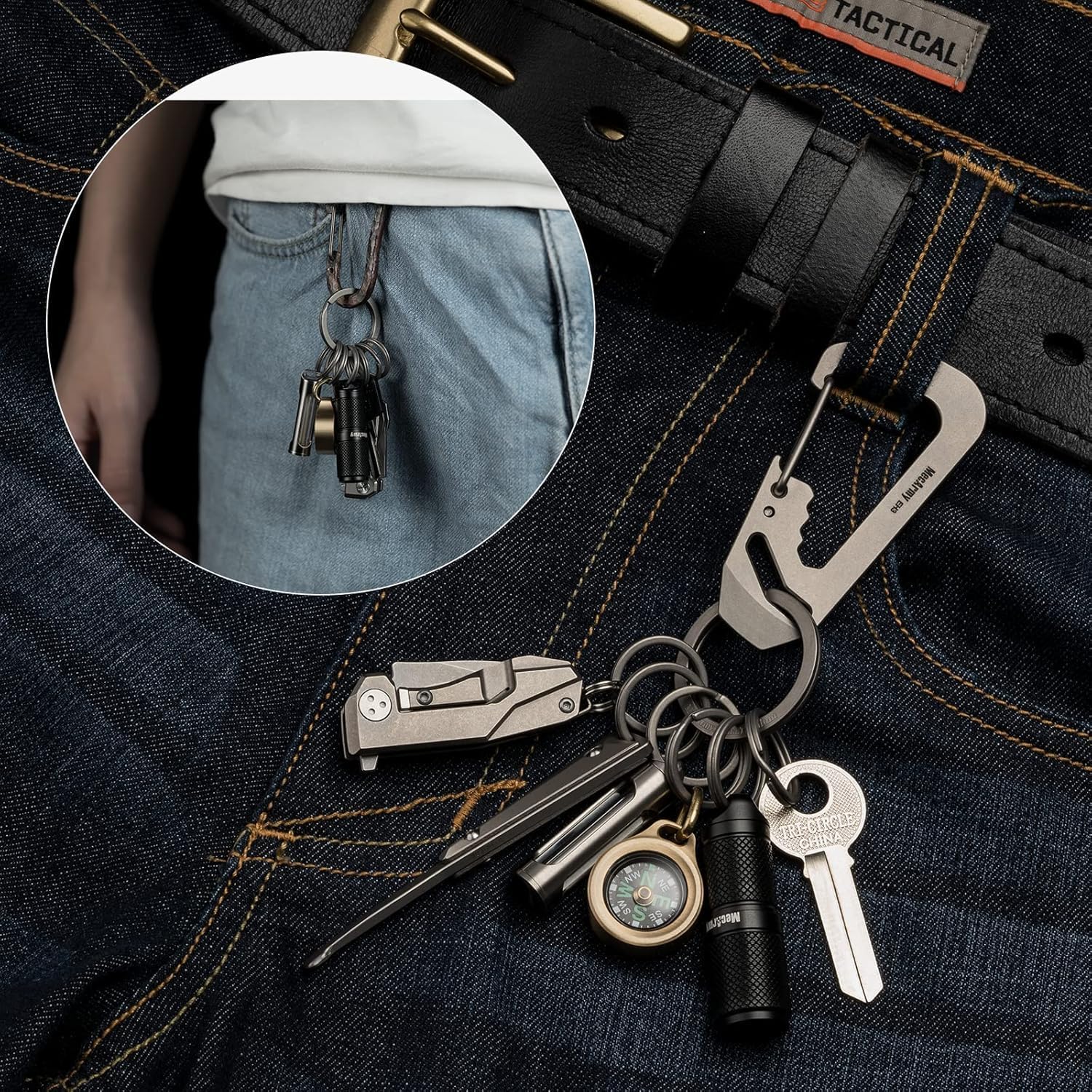 Seven-piece MecArmy pack laid out to show included rings and grouping options