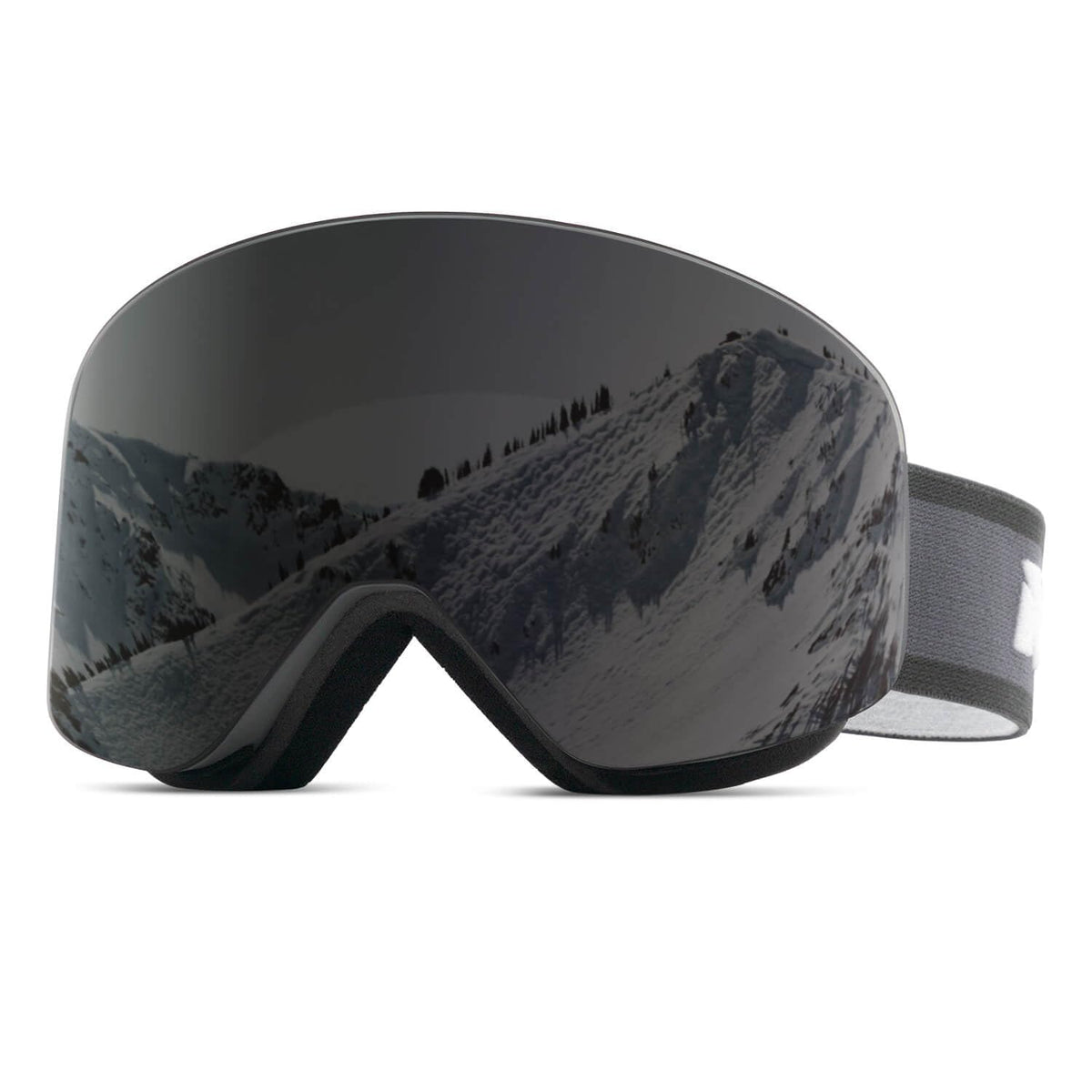 Meeloog front view with black lens showing wide visibility and sun protection