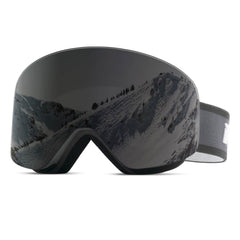 Meeloog front view with black lens showing wide visibility and sun protection