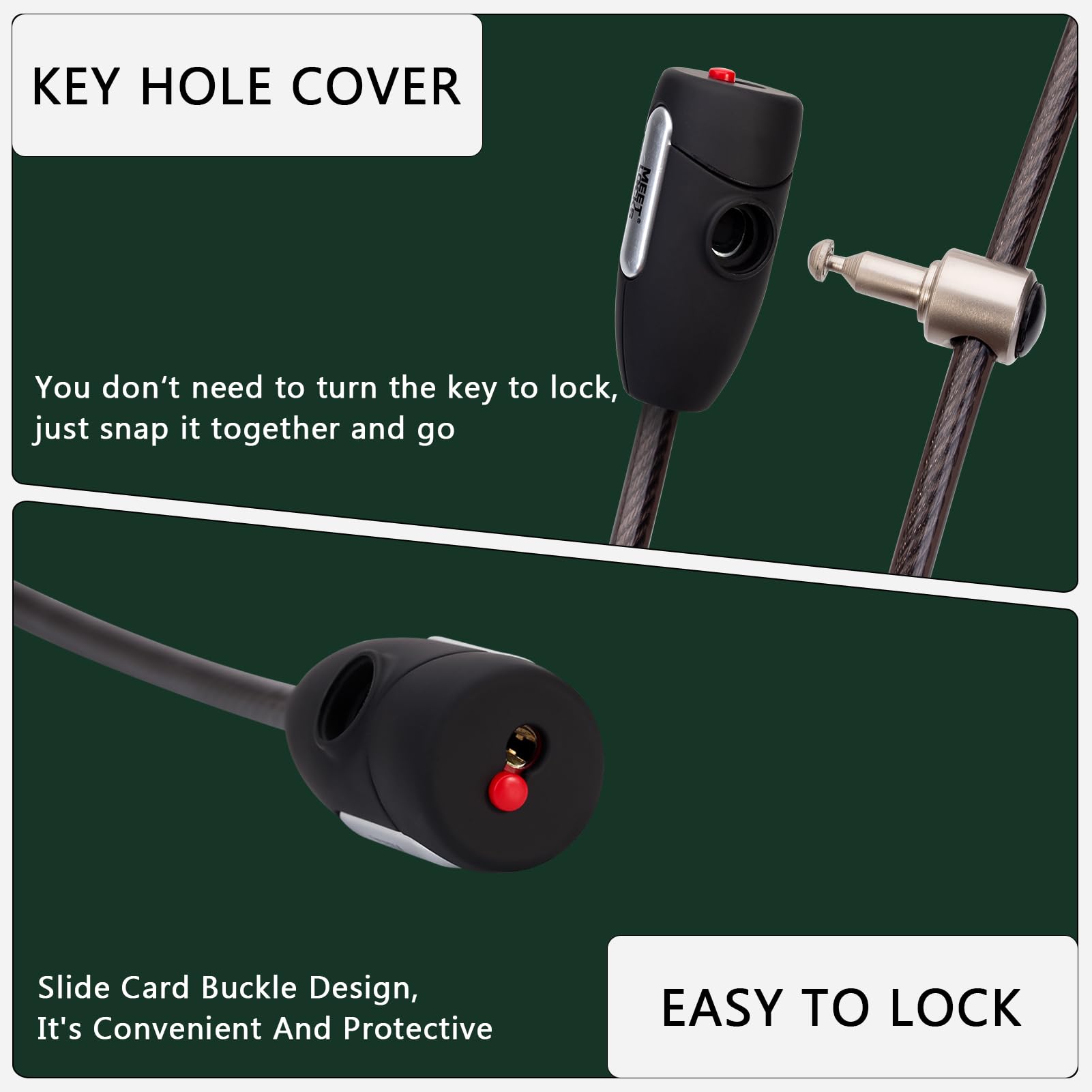 MEETLOCKS cable wrapped around post showing reliable urban anchoring