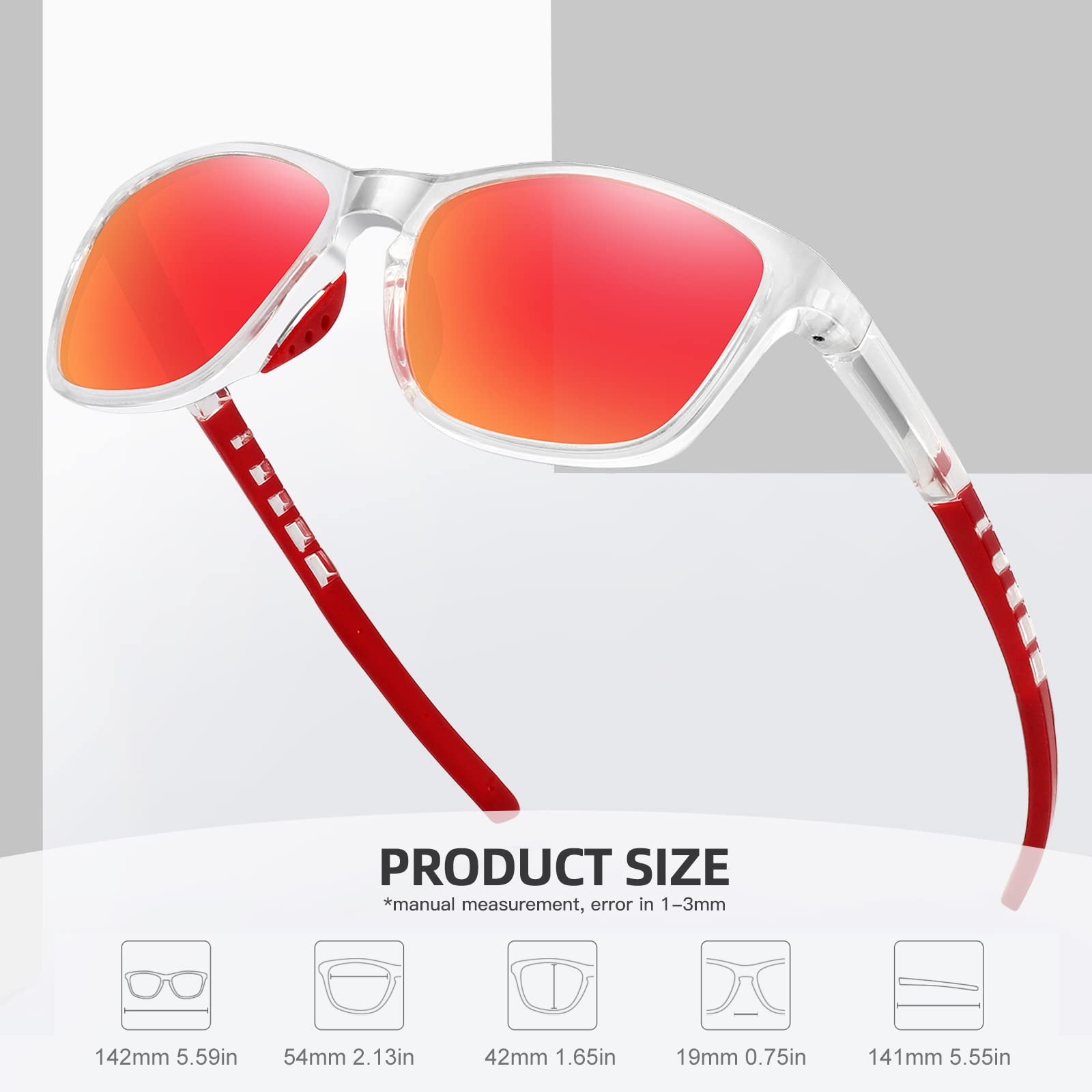 MEETSUN sunglasses worn by runner demonstrating stable fit and clear vision