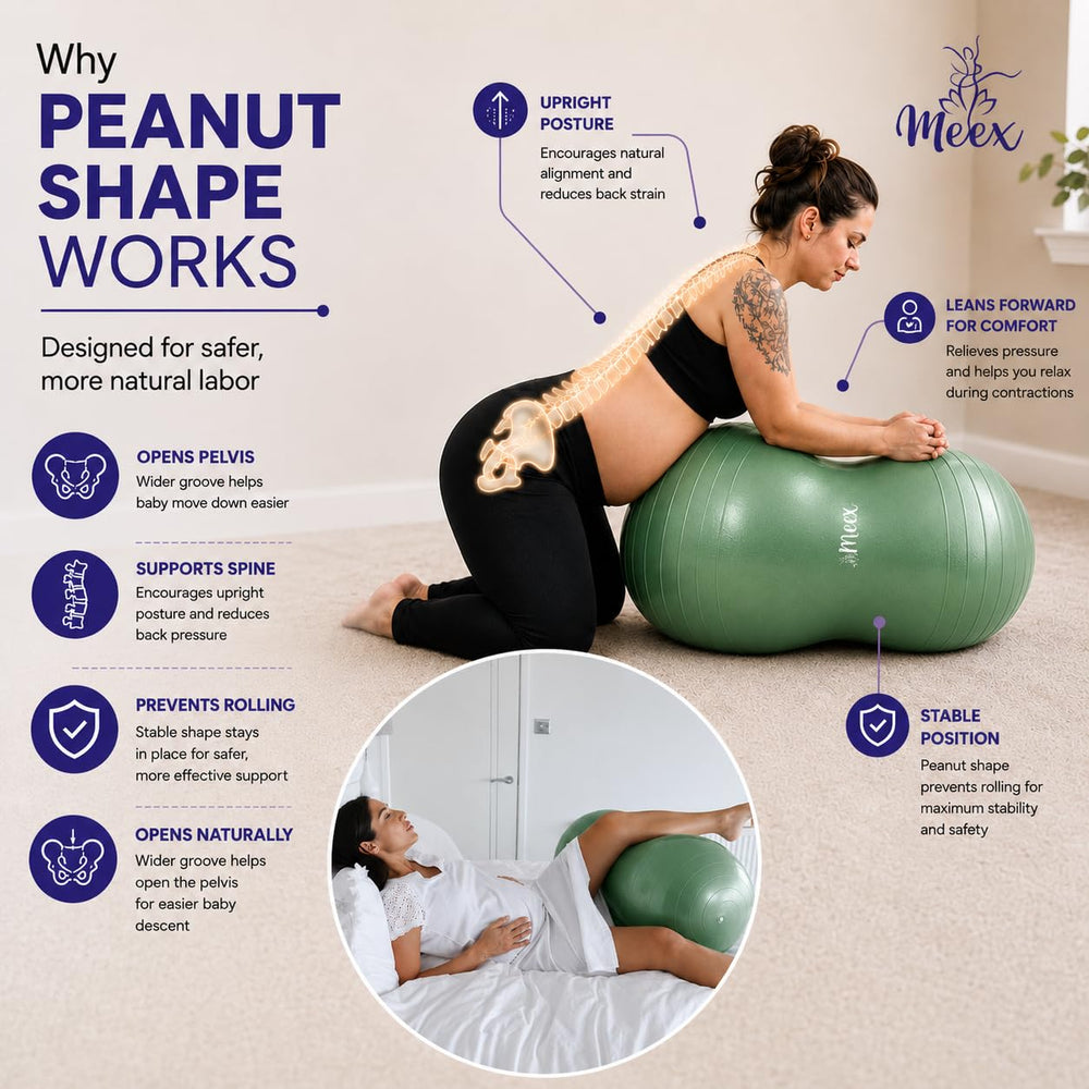 Meex peanut ball close-up texture highlighting non-slip, durable surface