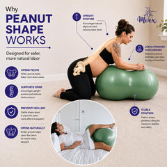 Meex peanut ball close-up texture highlighting non-slip, durable surface