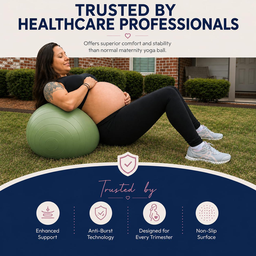 Meex peanut ball used for postpartum exercises improving core recovery