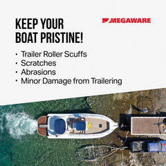MEGAWARE KEELGUARD adhesive backing detail for easy pressure-sensitive installation