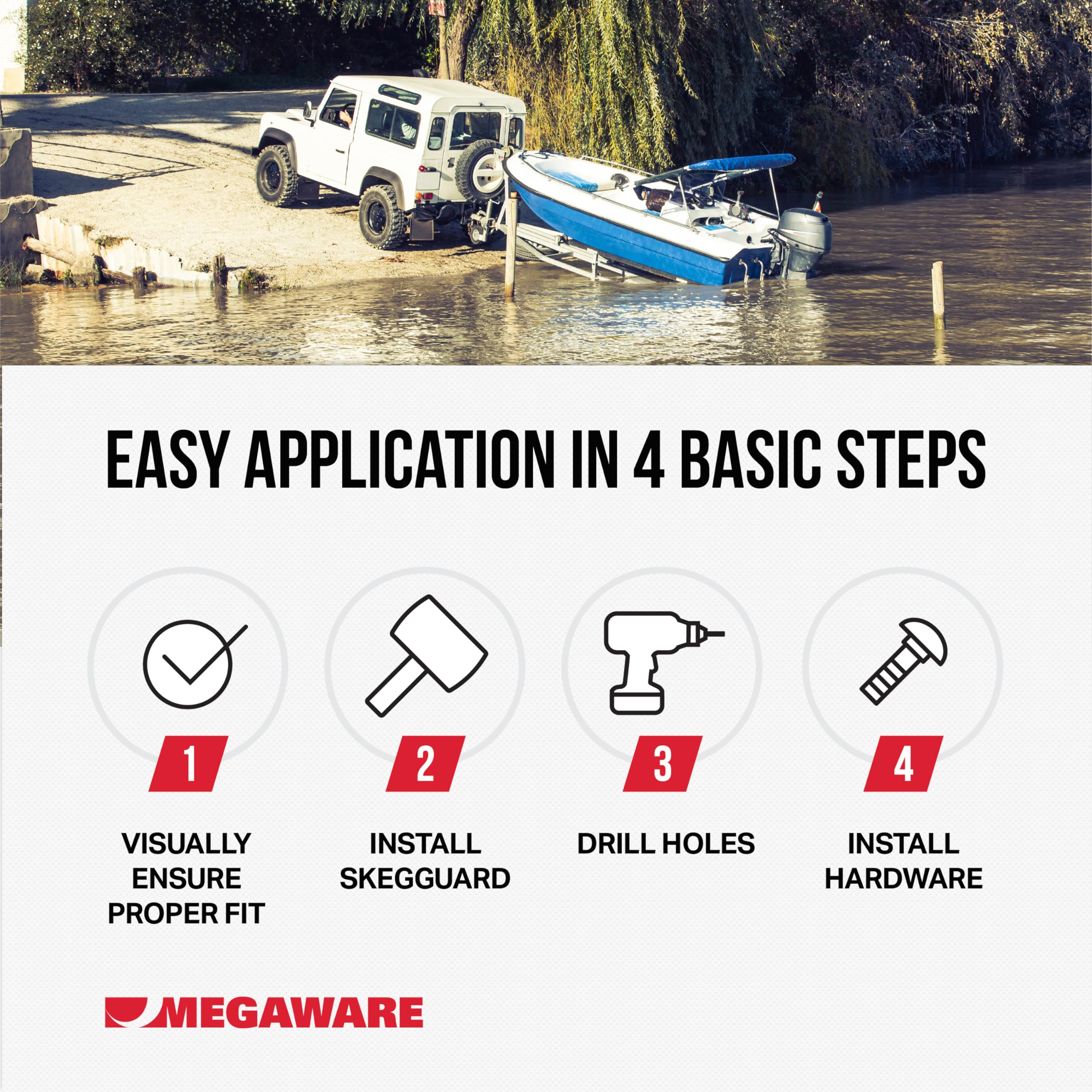 MEGAWARE KEELGUARD installed on Mercury MerCruiser demonstrating fit and strength