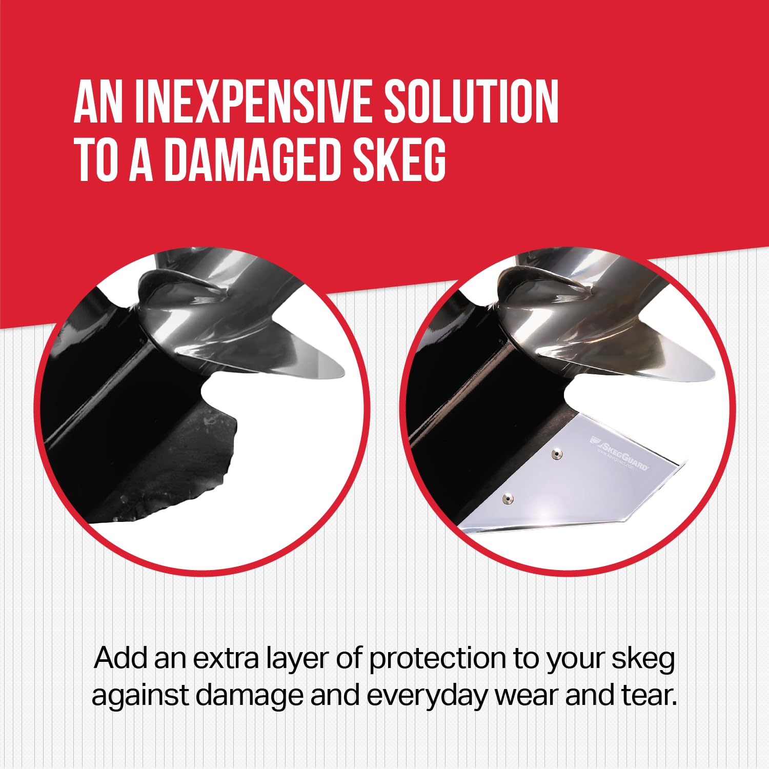 MEGAWARE KEELGUARD wear tab close-up highlighting abrasion protection benefit