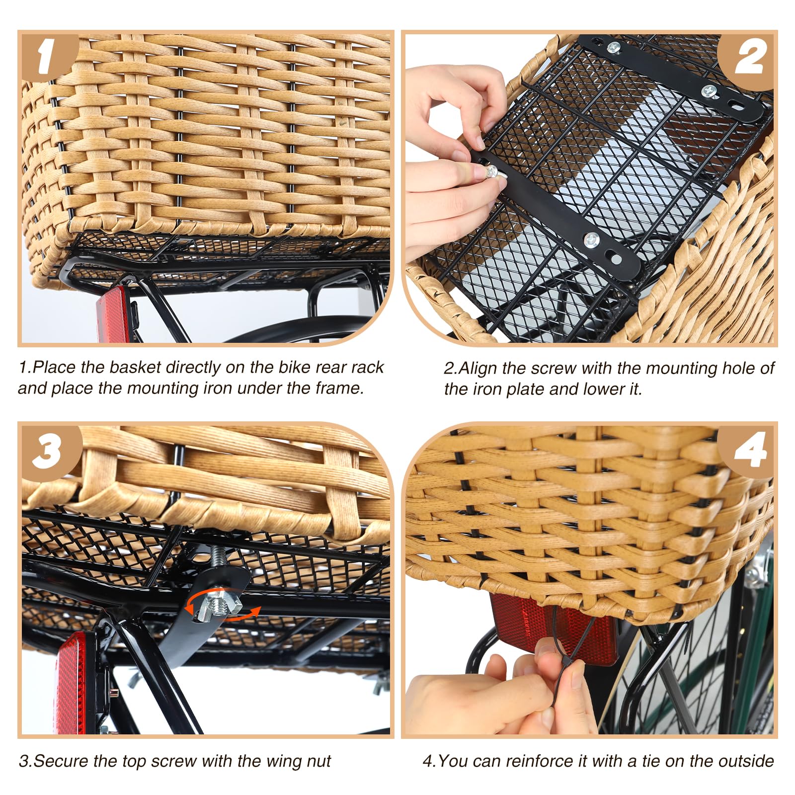 MEGHNA basket beside a backpack to show real-world size and scale