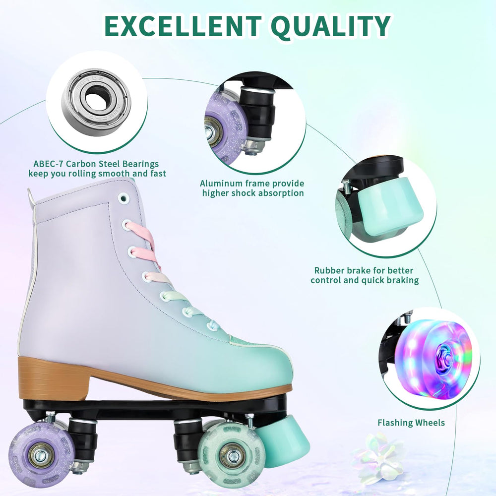 MEIGLQEA crystal PU wheel close-up showing durable material and improved grip on surfaces