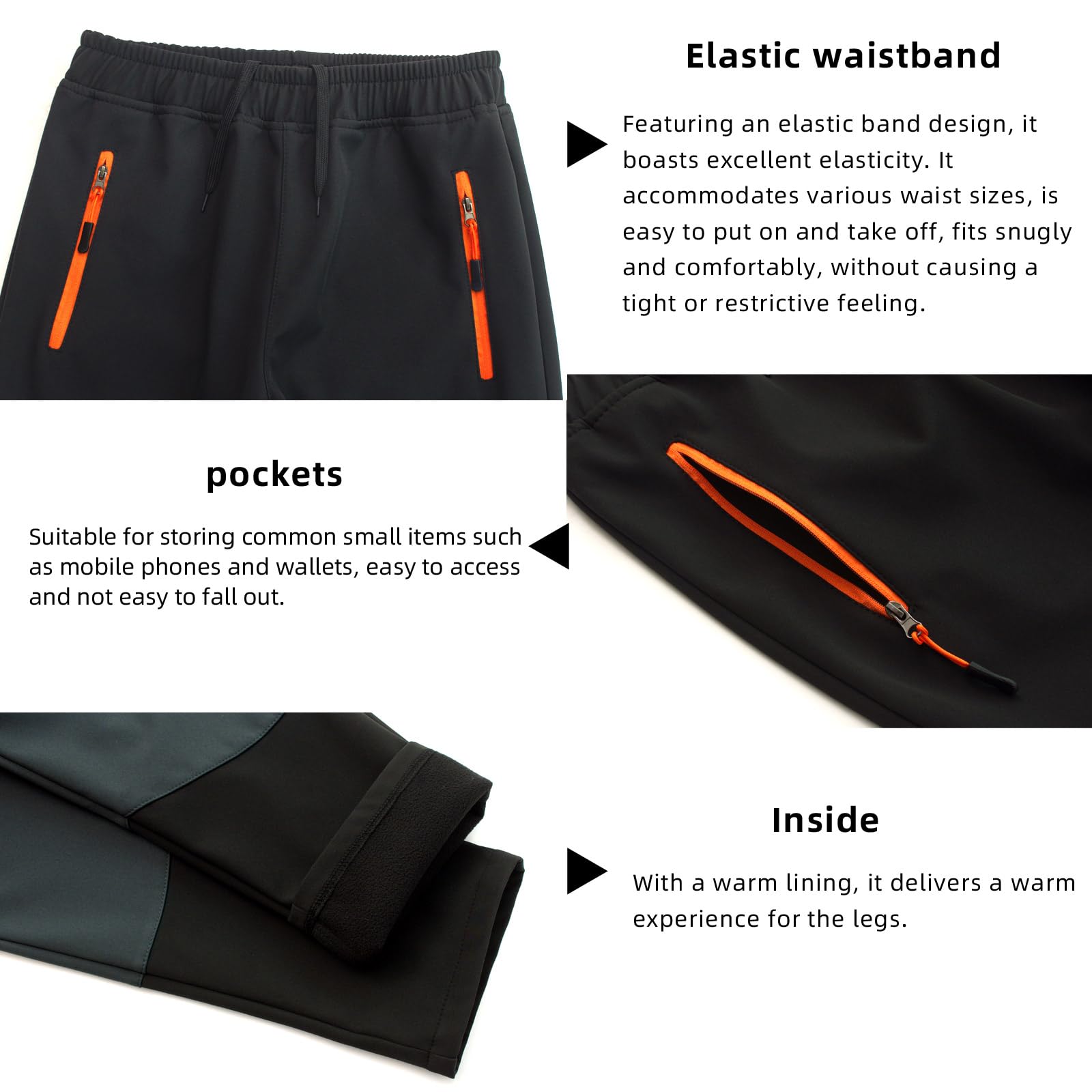 MEILONGER waistband adjustment and size scale showing secure growing fit